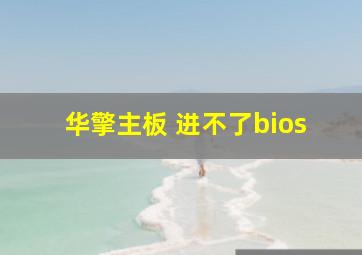 华擎主板 进不了bios